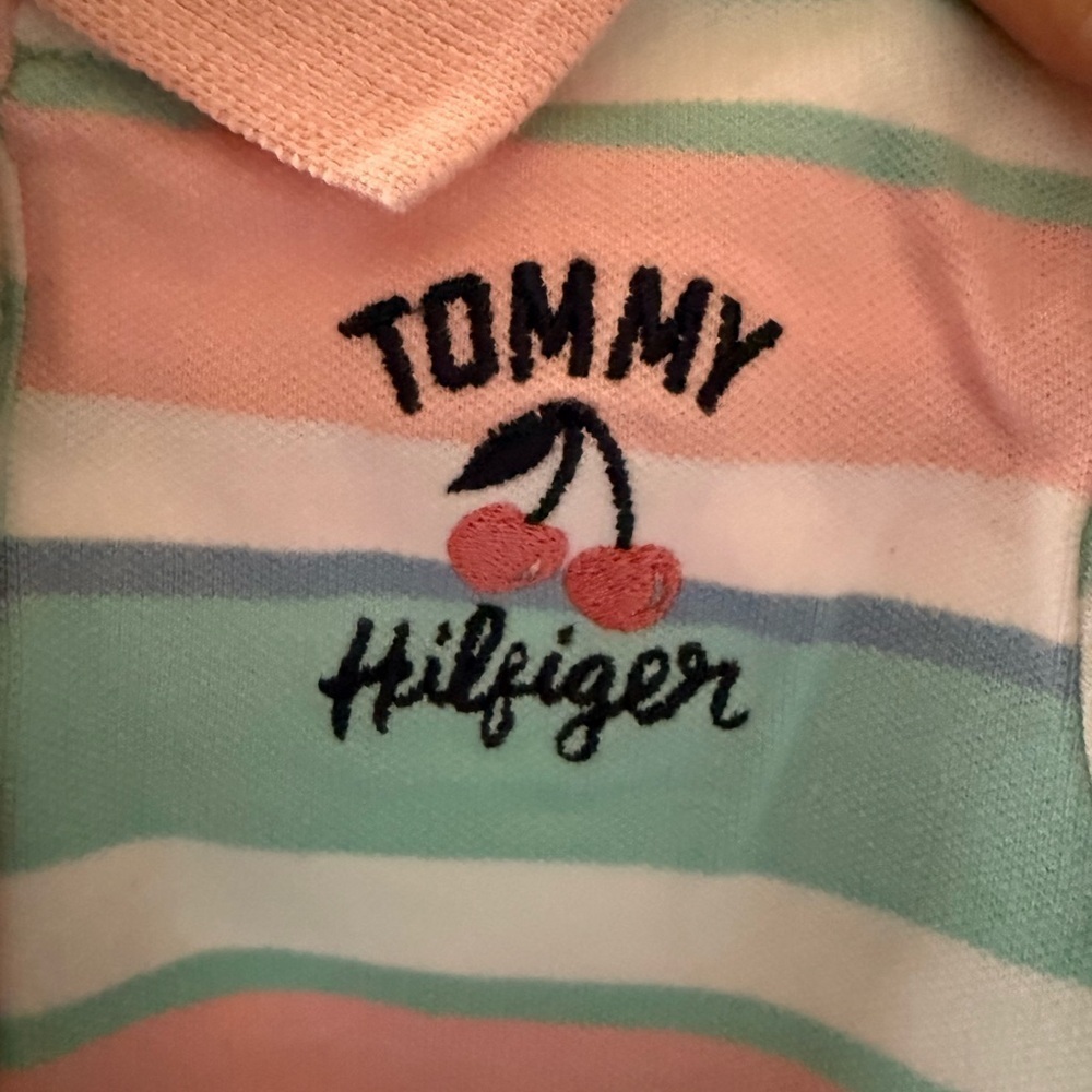 2 Tommy Hilfiger Kids Polos – Stripes & Lavender (Sizes 24M & 3T) - Picture 10 of 15